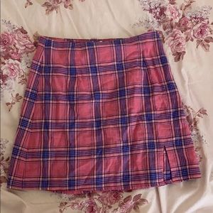 plaid mini skirt